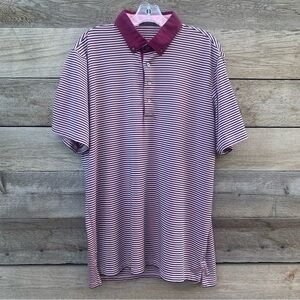Greyson Golf Shirt Polo Men L Performance Striped Preppy Resort